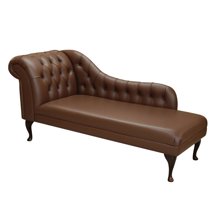Beaumont Leather Chaise Lounge Wayfair.co.uk